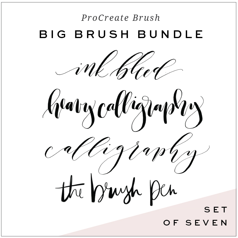 best calligraphy brushes for procreate - free