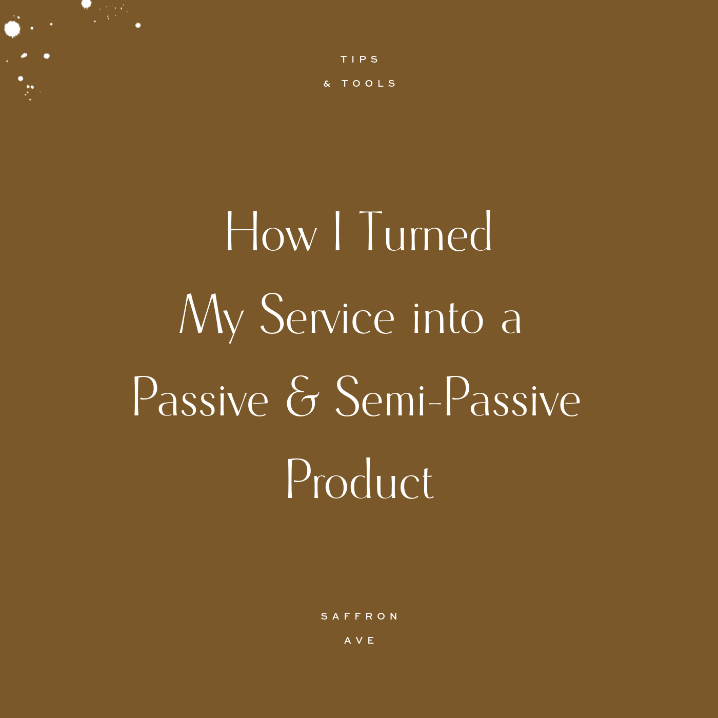 How I turned my design service into a passive product