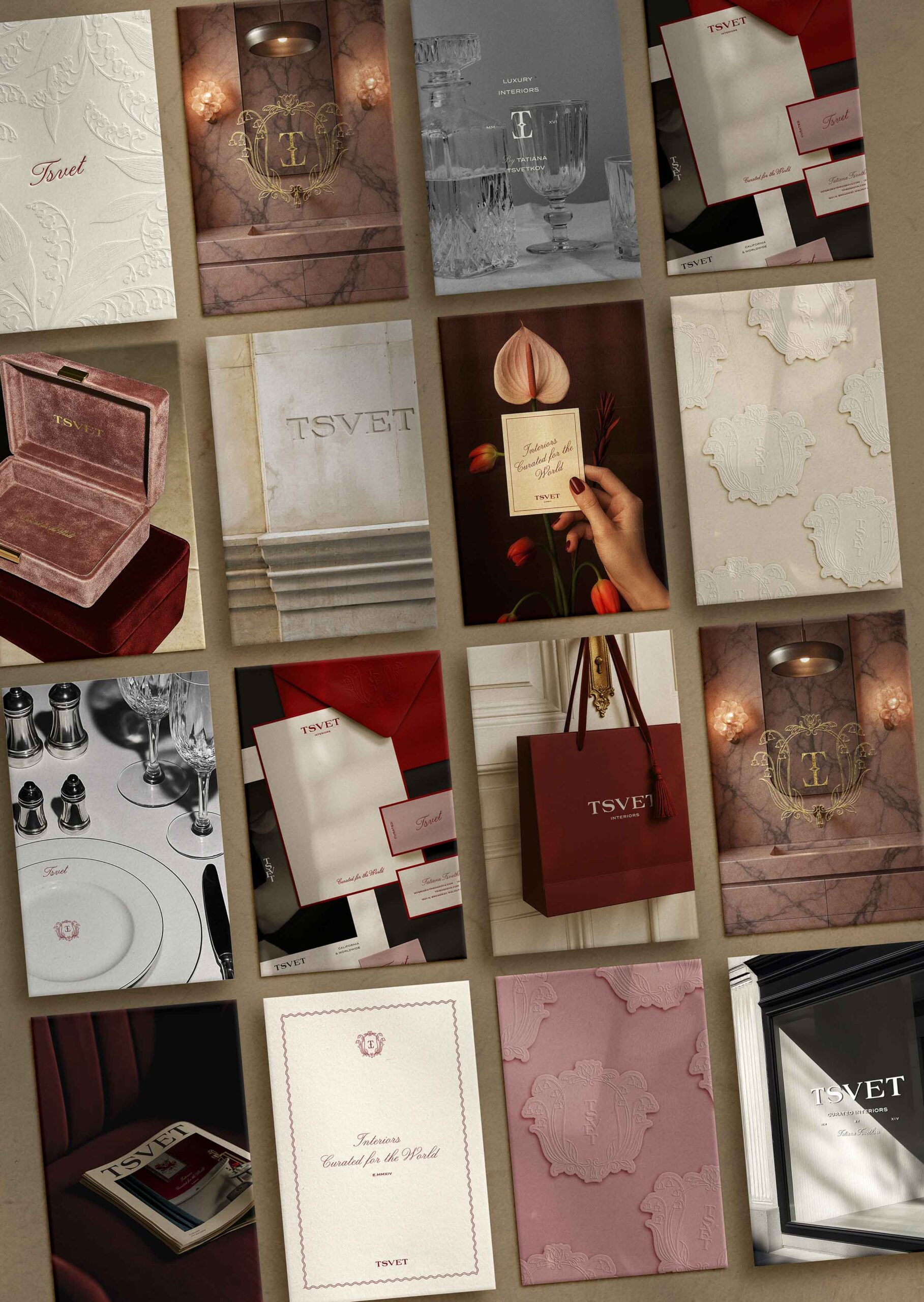 luxury interior design brand identity for TSVET