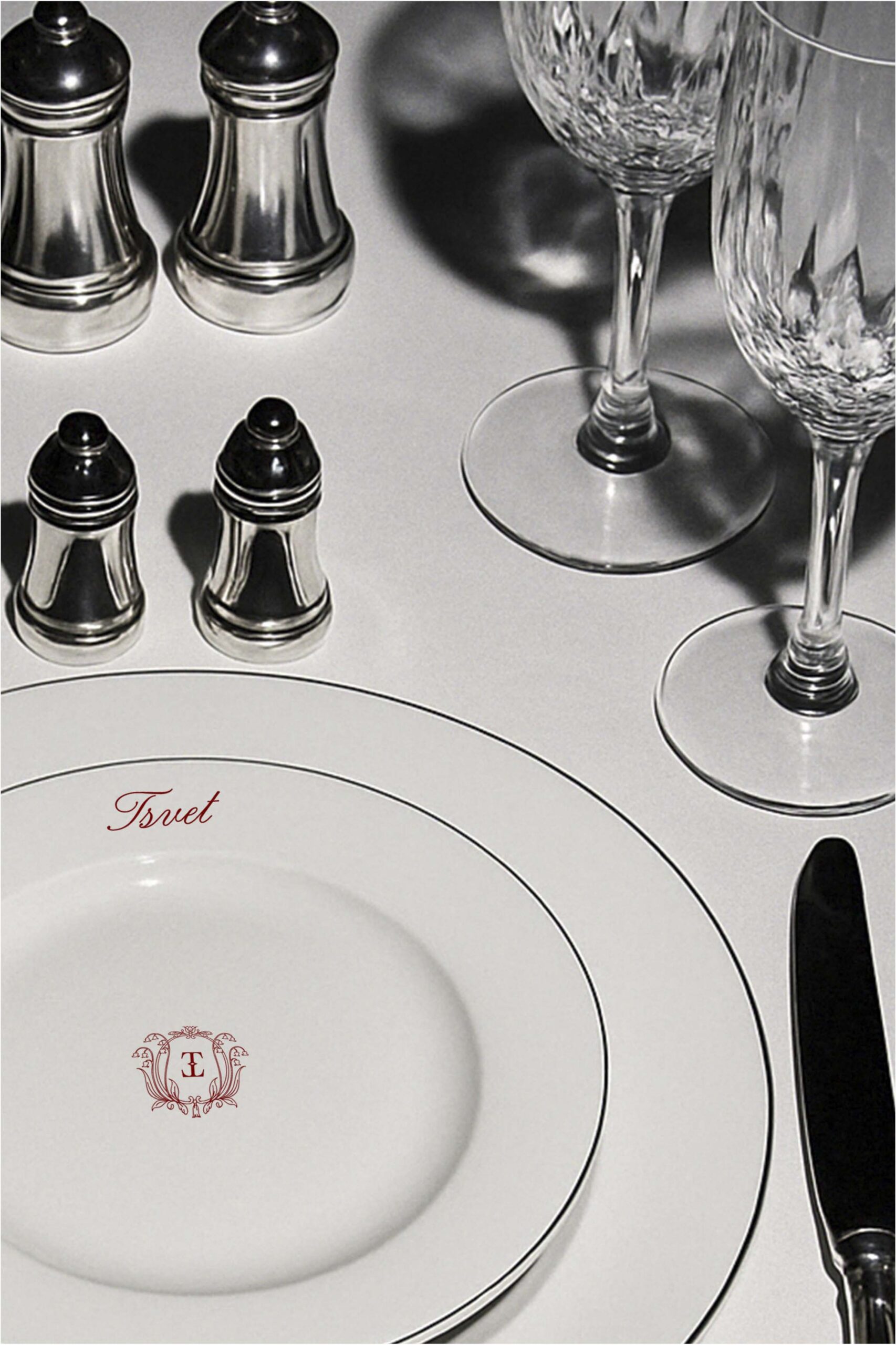 TSVET luxury interiors brand visuals featuring refined typography and elegant layout design