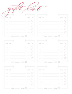 FREE Holiday Printable to Help You Plan Your Shopping List