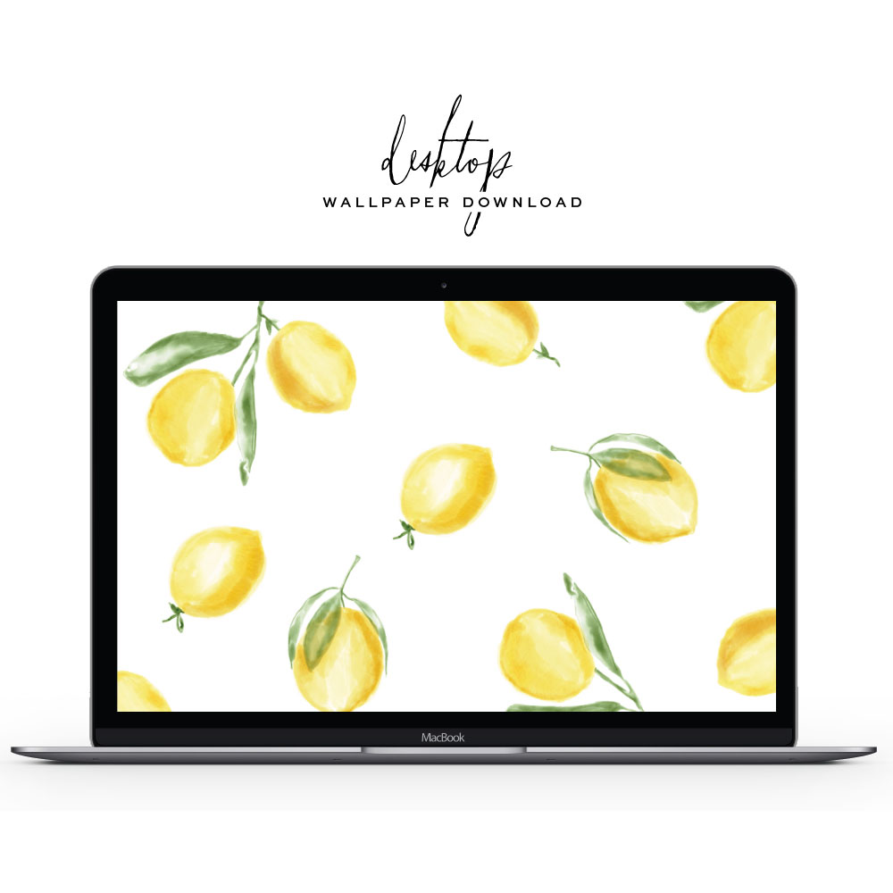 Bright and Cheery Lemon Desktop Wallpaper - Saffron Avenue
