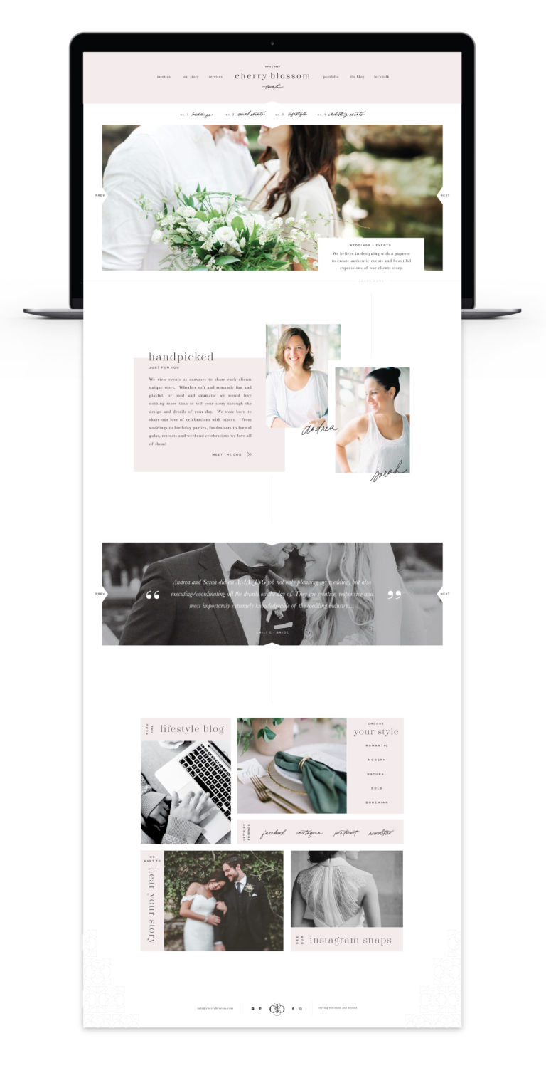 A Timeless Brand and Website Design : Cherry Blossom Events