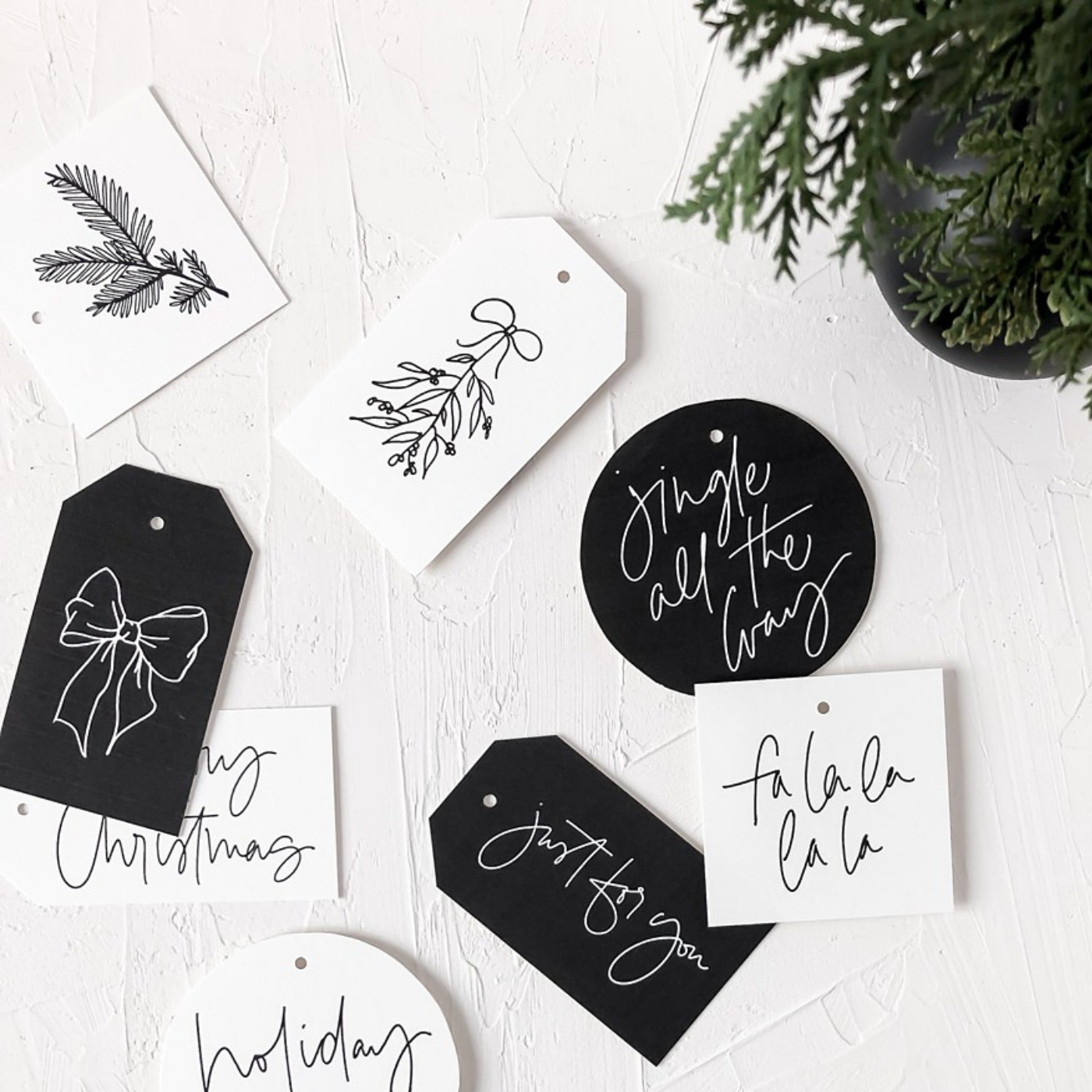 Free Printable Black And White Christmas Tags Img stache