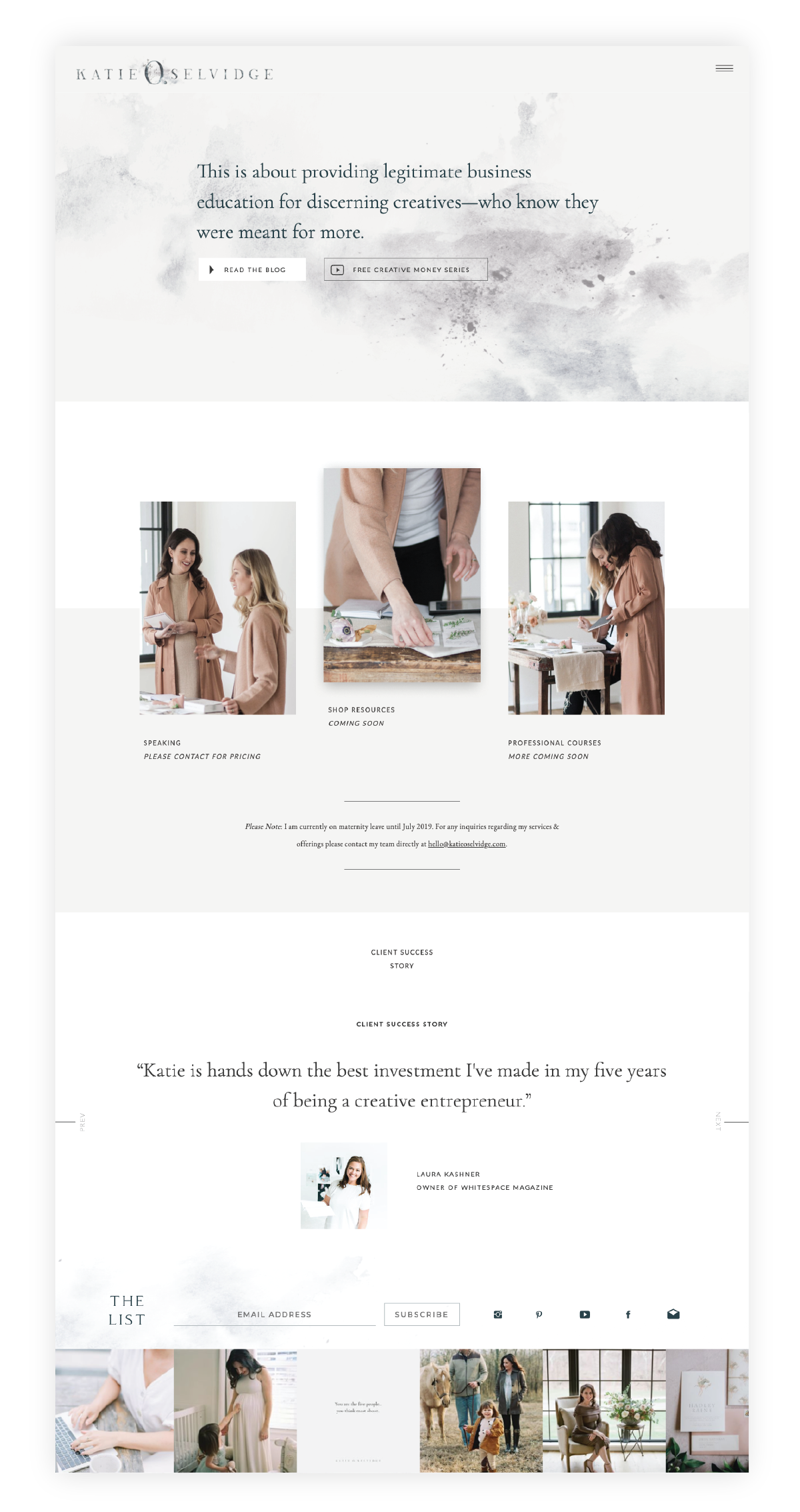 Sophisticated & Timeless Website Transformation by Katie O. Selvidge