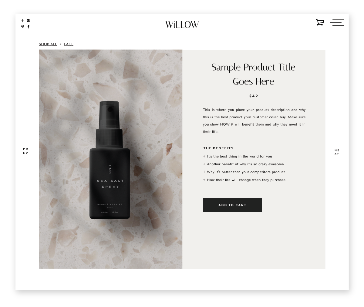 How to add a Shop to your Showit Website using Shopify Buy Buttons. Showit Website template, shop template, buy-buttons, showit, stylish template, how to shop, saffronavenue, website templates, website theme, easy to edit website, custom website. 