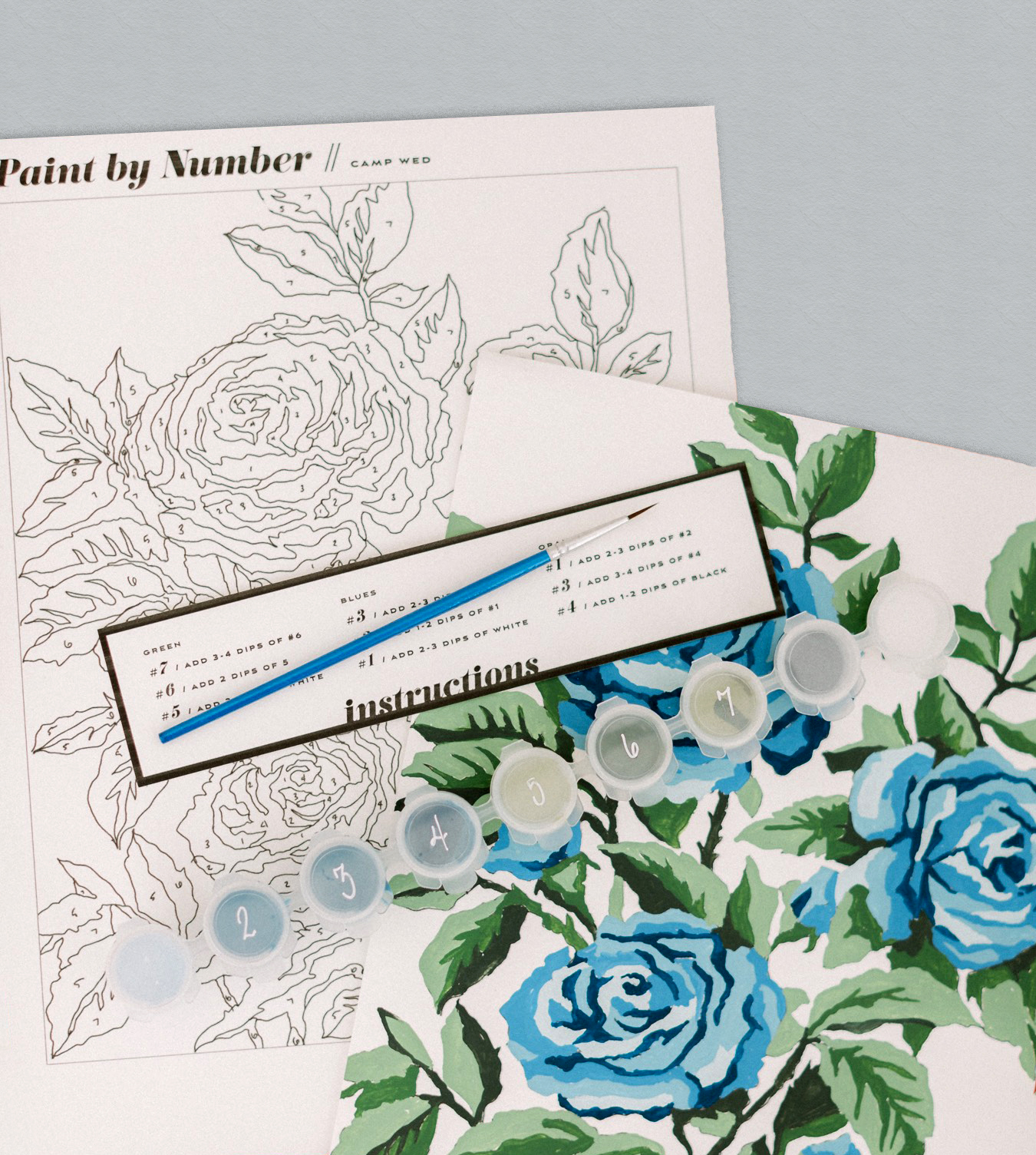 FREE Paint by Numbers Printable Floral Download - Saffron Avenue