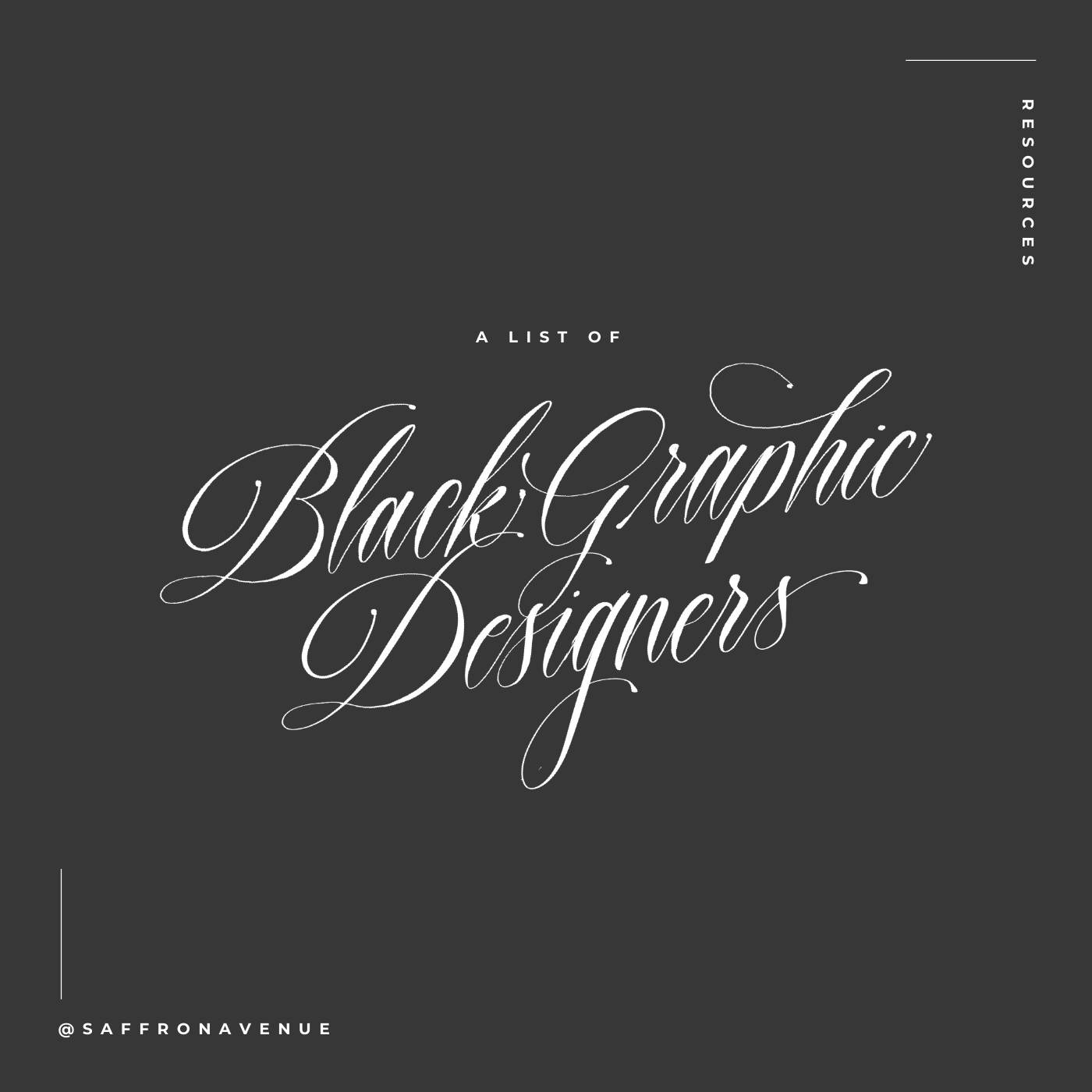 graphic design black and white words