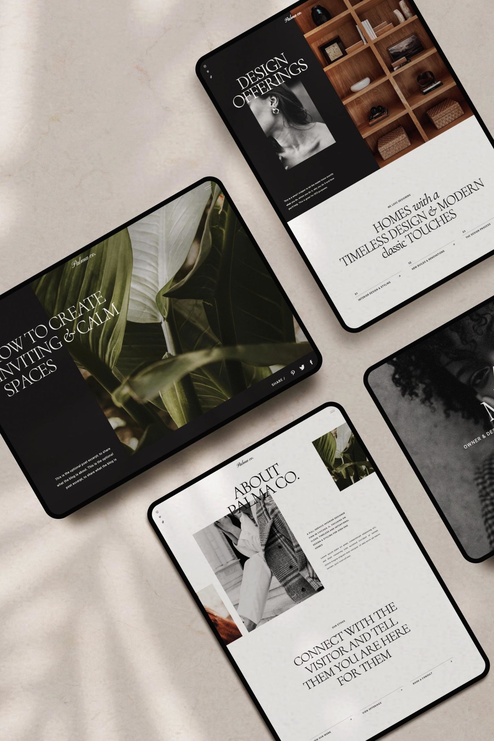 Modern & Editorial Website Template for Showit