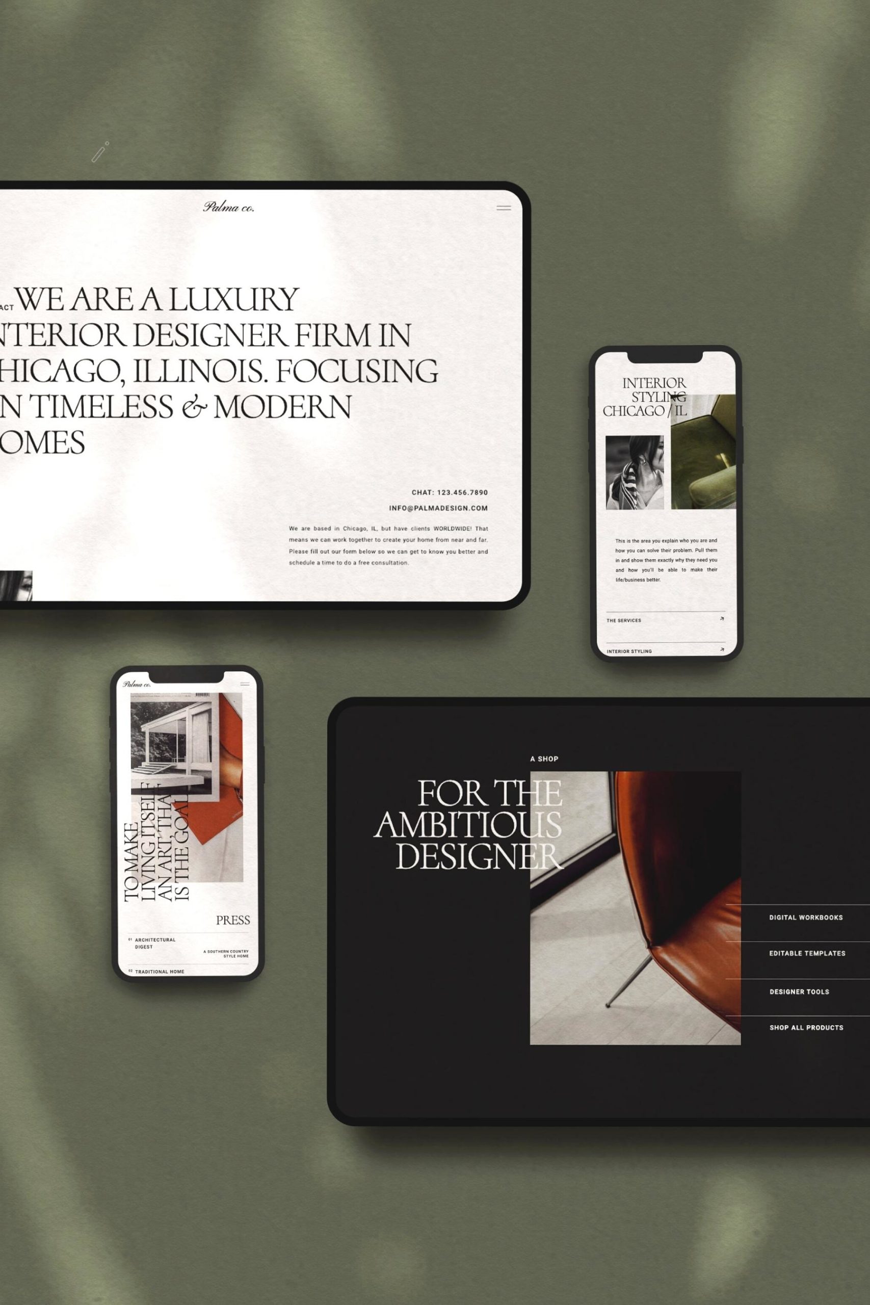 Modern & Editorial Website Template for Showit