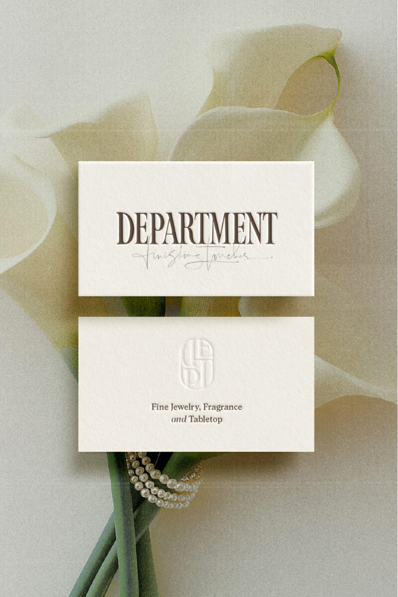 Stationery and business card design for boutique brand
