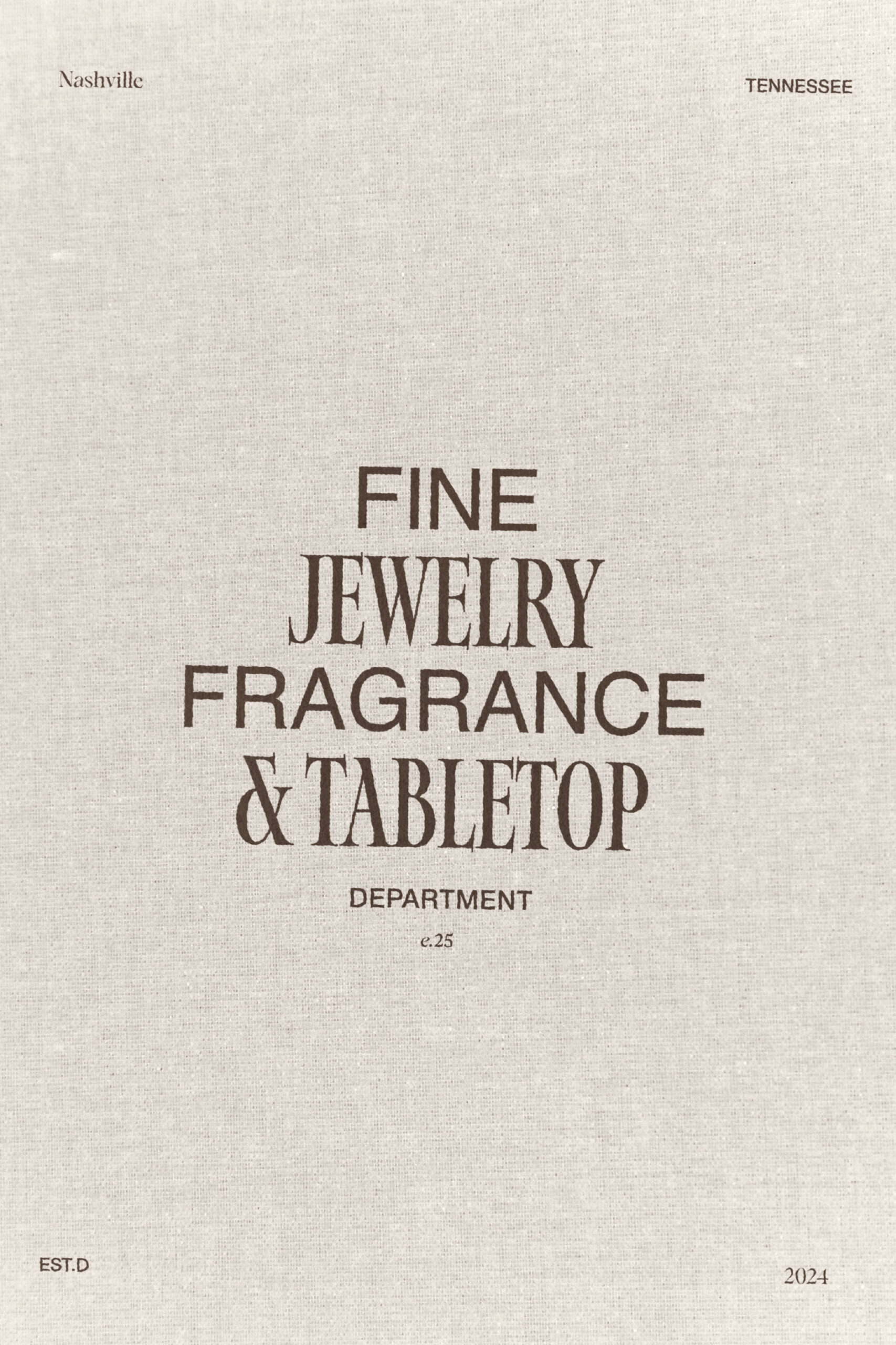 Monogram logo for The Department brand identity
